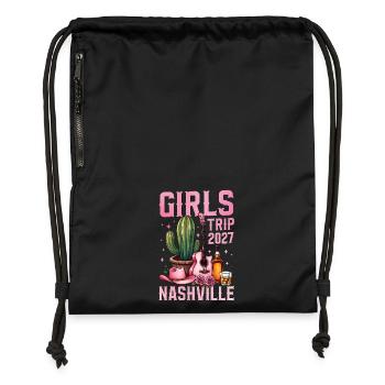 Girls Trip Nashville 2027 - Gymsac made from recycled material - black - Front
