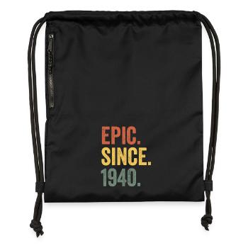 Epic Since 1940 Birth Year Birthday - Gymsac made from recycled material - black - Front
