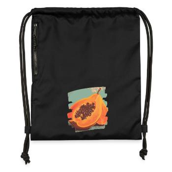 Papaya - Turnbeutel aus Recycling-Material - Schwarz - Vorne