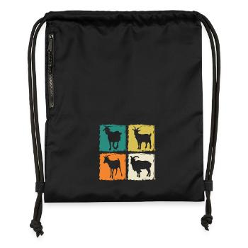 Goats - Gymsac made from recycled material - black - Front