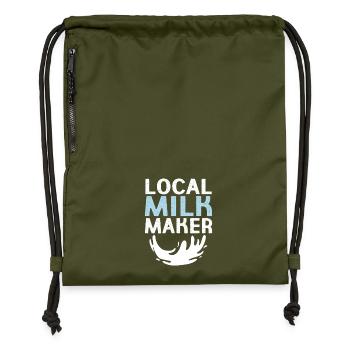 Maman croquante - Sac à cordon en polyester recyclé - military green - Devant