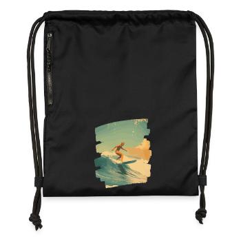 Surfer - Gymsac made from recycled material - black - Front