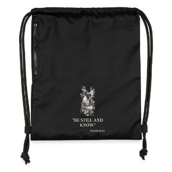 Jesus: Resurrection, Crucifixion, King of Kings - Gymsac made from recycled material - black - Front
