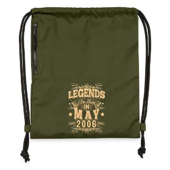 May 2006 Birthday Legend - Gymsac made from recycled material - military green - Front
