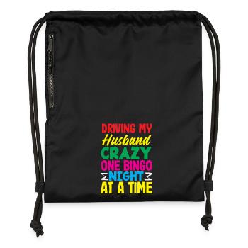 Bingo Night Driving My Husband Crazy - Gymsac made from recycled material - black - Front