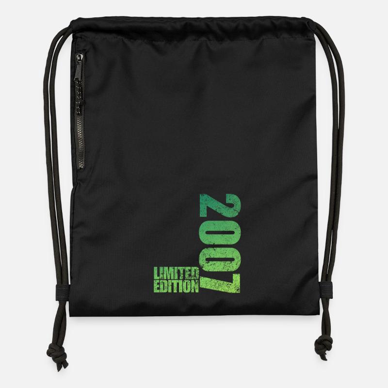 Édition Limitée 2007 18ème Cadeau d’Anniversaire - Sac à cordon en polyester recyclé - noir