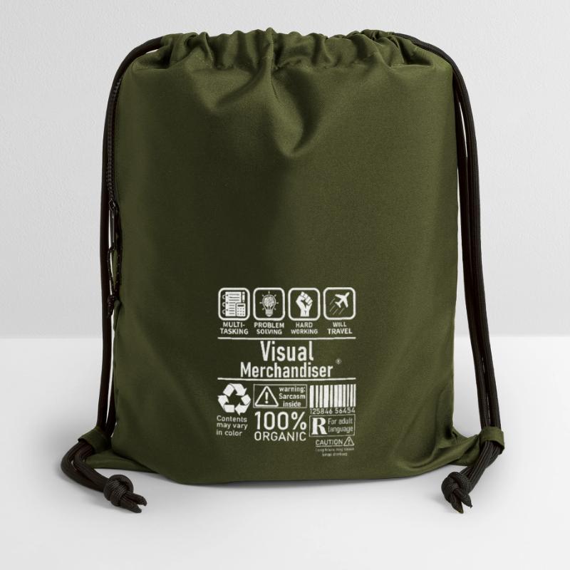 Visual Merchandiser résolution de problèmes multitâches Sac à cordon en polyester recyclé
