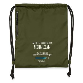 Métier de Technicien de Laboratoire Médical en Formation - Sac à cordon en polyester recyclé - military green - Devant