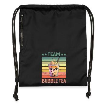 Bubble Tea - Gymsac made from recycled material - black - Front