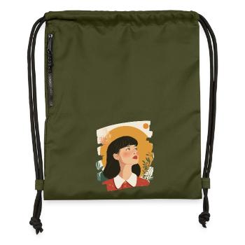 Relax Meditation Selfcare Me-Time - Turnbeutel aus Recycling-Material - military Green - Vorne