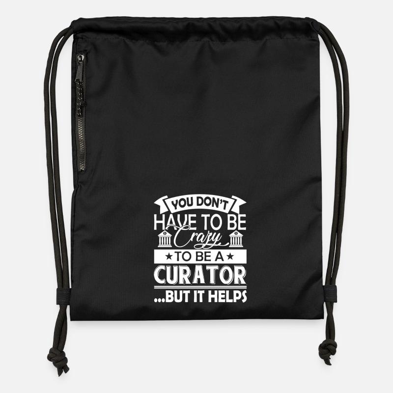 Curator Crazy Curator - Gymsac made from recycled material - black