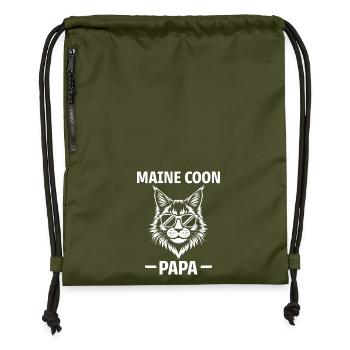 Maine Coon Saying Funny Maine Coon Gift - Gymsac made from recycled material - military green - Front