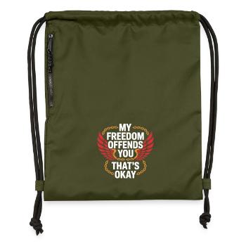 Former religious community survivors - Gymsac made from recycled material - military green - Front
