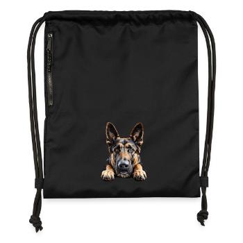 Loyal Berger Allemand Voir - Sac à cordon en polyester recyclé - noir - Devant