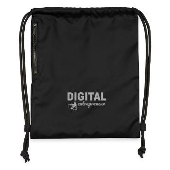 Digital Entrepreneur - Turnbeutel aus Recycling-Material - Schwarz - Vorne
