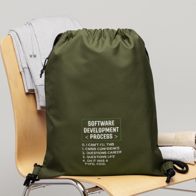 Softwareentwicklungsprozess Humor Programmierer Turnbeutel aus Recycling-Material