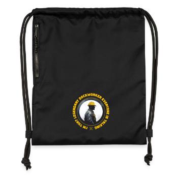 Hafenarbeiter Legendary Dockworker - Gymsac made from recycled material - black - Front