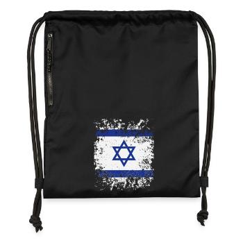 Israeli Pride, Israel Flag - Gymsac made from recycled material - military green - Front