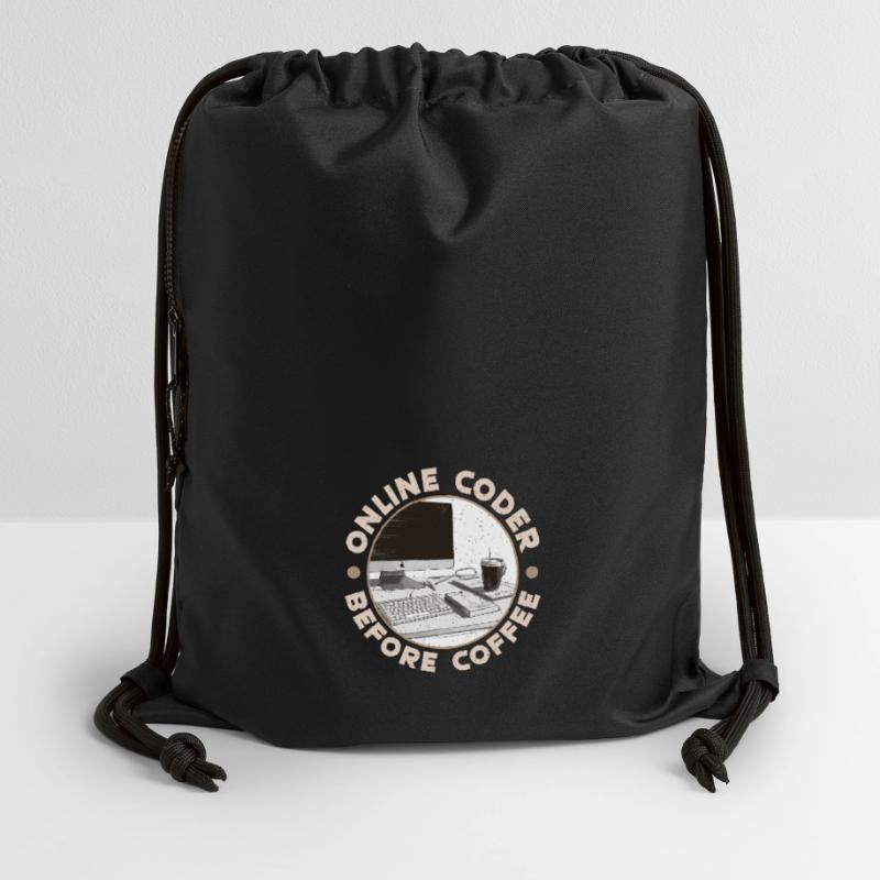 Online Coder Before Coffee Developer Coffee Lover Turnbeutel aus Recycling-Material