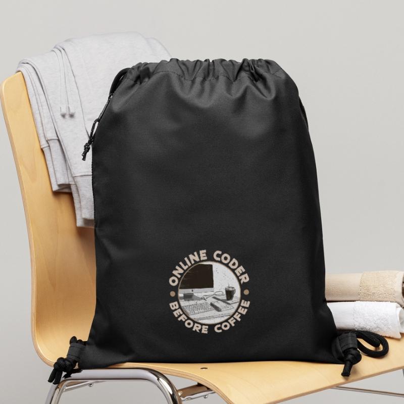 Online Coder Before Coffee Developer Coffee Lover Turnbeutel aus Recycling-Material