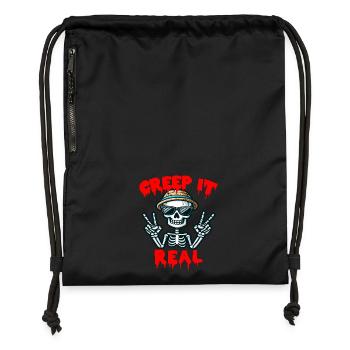 CREEP IT REAL - HALLOWEEN-GESCHENK - Turnbeutel aus Recycling-Material - Schwarz - Vorne