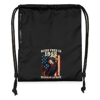 Born Free in 1952 – 73 Years Old Free Because of - Gymsac made from recycled material - black - Front