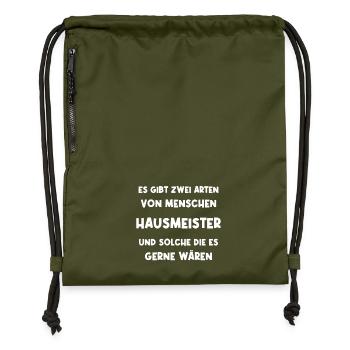 Caretaker Facility Manager - Gymsac made from recycled material - military green - Front