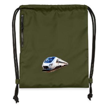 ZUG TRAIN - Gymsac made from recycled material - military green - Front