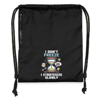 Think slowly, win for sure - Gymsac made from recycled material - black - Front