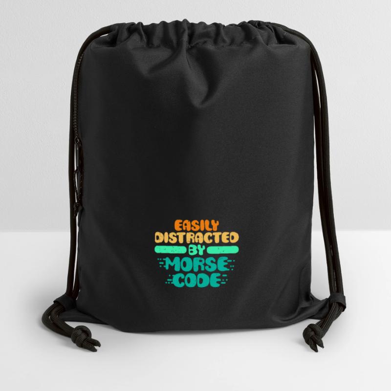 Morsecode Easily Distracted By Morse Code Turnbeutel aus Recycling-Material