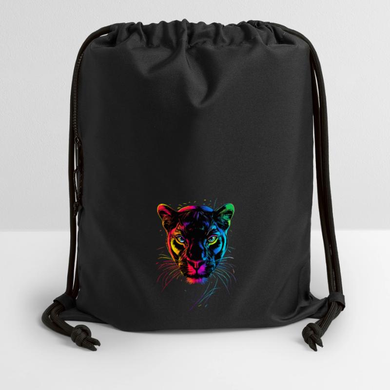 Panther Leopard Big Cat Cute Big Cat Panter Gymsac made from recycled material