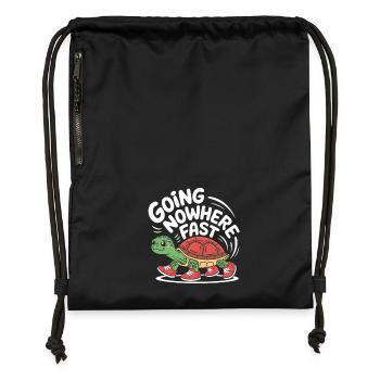 Turtle pace in style - Gymsac made from recycled material - black - Front