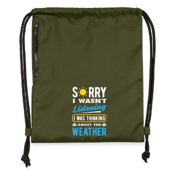 Funny Meteorology Wetterbegeisterte - Turnbeutel aus Recycling-Material - military Green - Vorne