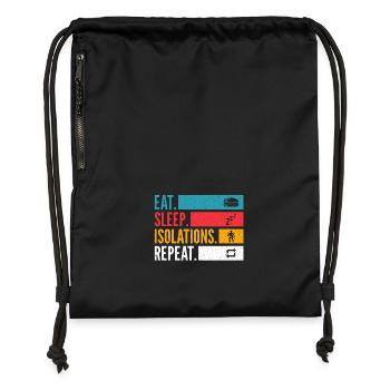 Eat Sleep Isolations Repeat Dance Shirt - Gymsac made from recycled material - black - Front