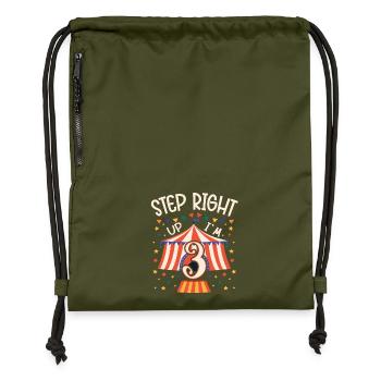 Circus Birthday Party - 3rd Birthday Boy 3 Years - Turnbeutel aus Recycling-Material - military Green - Vorne