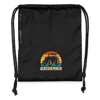 Tracteur Retro Design - Sac à cordon en polyester recyclé - military green - Devant