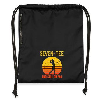 Seven-Tee 70th Birthday Seventy Golf Retro - Gymsac made from recycled material - black - Front