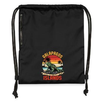 Galapagos Islands - Gymsac made from recycled material - black - Front