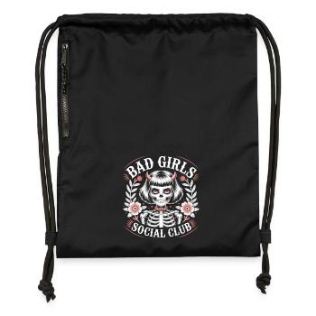 Bad Girls Social Club - Turnbeutel aus Recycling-Material - Schwarz - Vorne