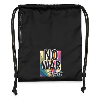 Peace Peace Freedom No War - Gymsac made from recycled material - military green - Front