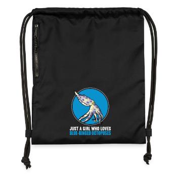 Blue Ringed Octopus Blaugeringelter Krake - Gymsac made from recycled material - black - Front