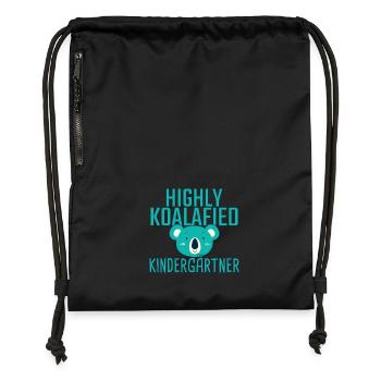Kindergarten Teacher Koalafied - Gymsac made from recycled material - black - Front