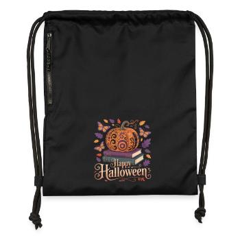 Magic pumpkin for Halloween - Gymsac made from recycled material - black - Front