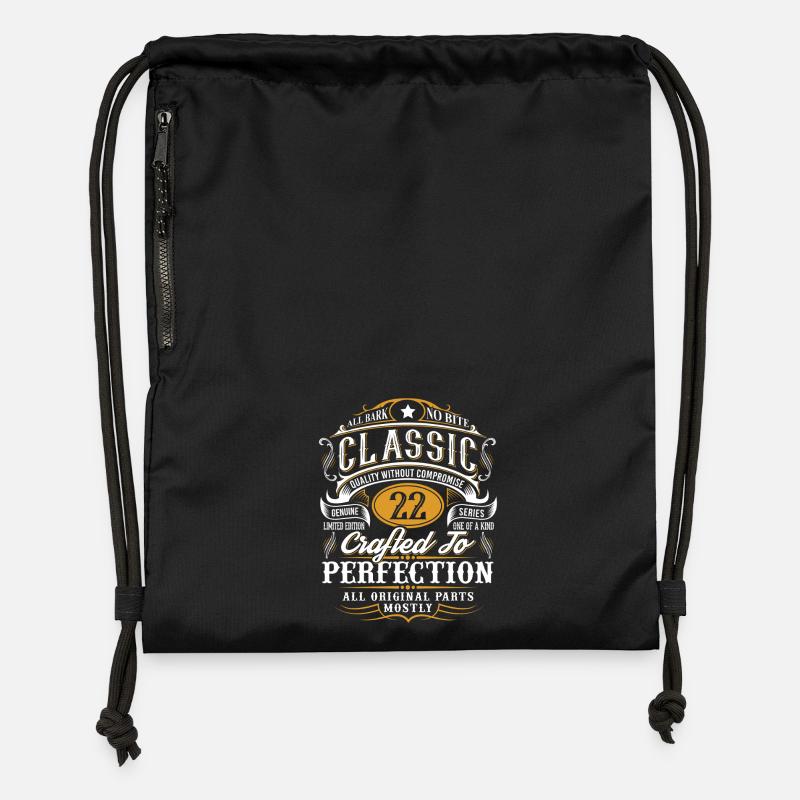 22nd Birthday - Gymsac made from recycled material - black