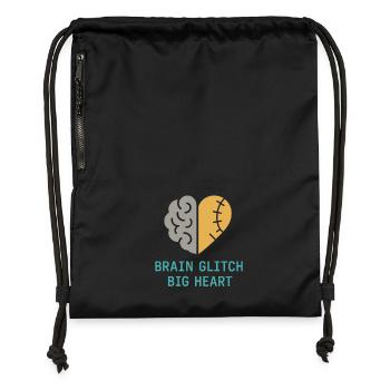 Neuro-resilient brain injury survivor - Gymsac made from recycled material - black - Front