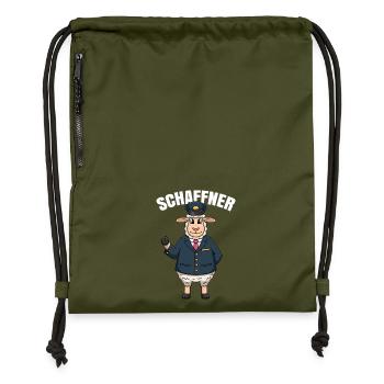 Contrôleur de conducteur de train de mouton Conducteur de mouton - Sac à cordon en polyester recyclé - military green - Devant