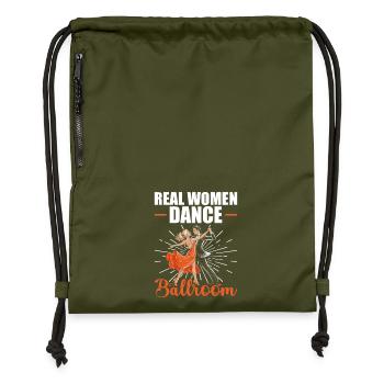 Echte Frauen Tanzen Gesellschaftstanz Ballroom - Turnbeutel aus Recycling-Material - military Green - Vorne