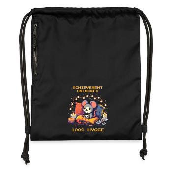 Achievement unlocked: 100% Hygge - Gymsac made from recycled material - black - Front