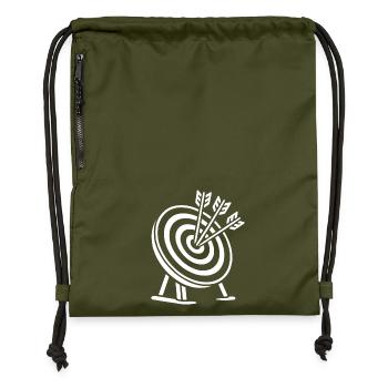 Les archers de tir à l'arc ont atteint leur objectif - Sac à cordon en polyester recyclé - military green - Devant