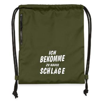 GET BLOWS - Gymsac made from recycled material - military green - Front